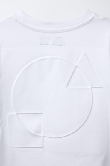 T-SHIRT AVEC INSCRIPTION EN RELIEF - Blanc de Zara - Image 2