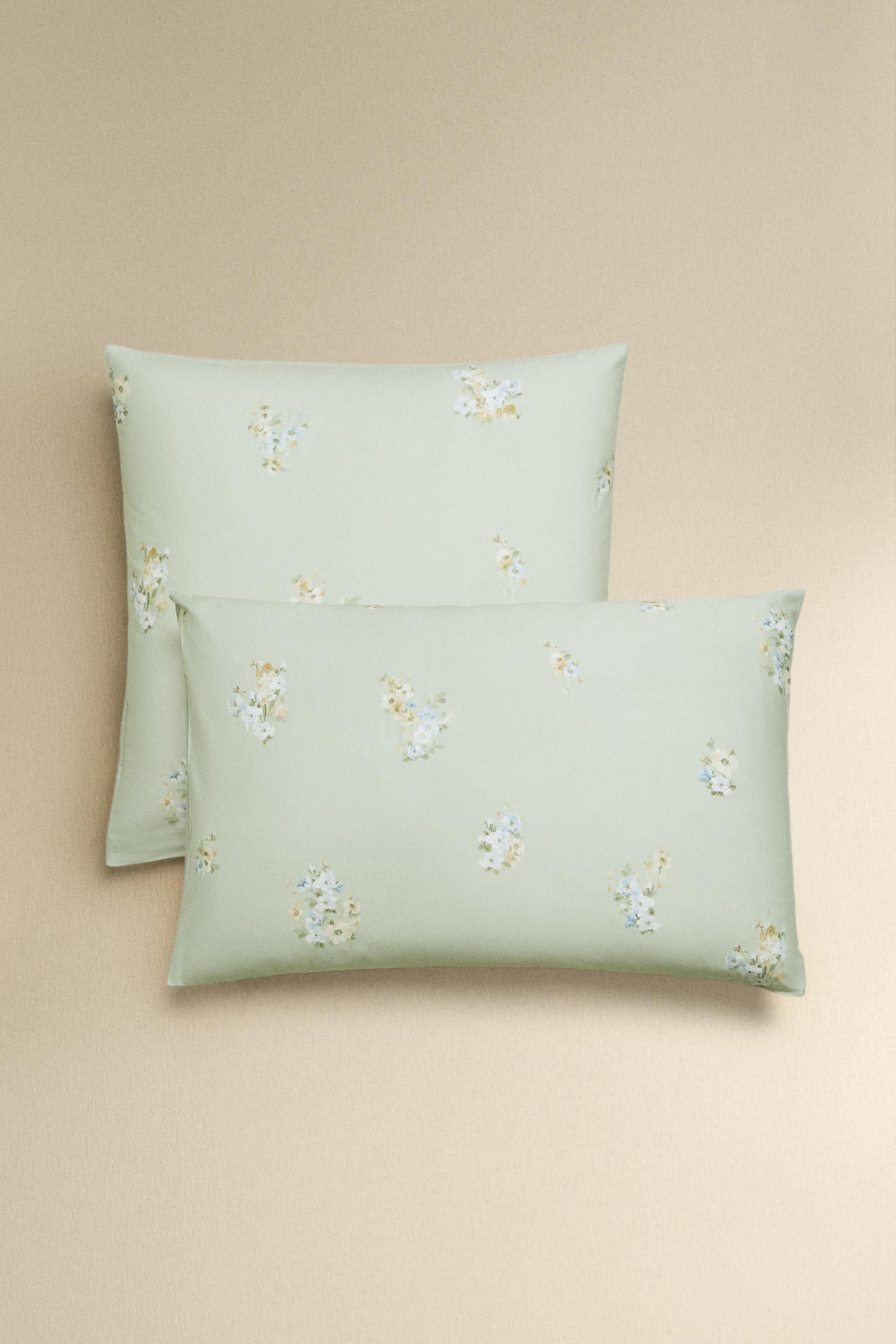 TAIE D’OREILLER SATIN FLEURS SAUVAGES