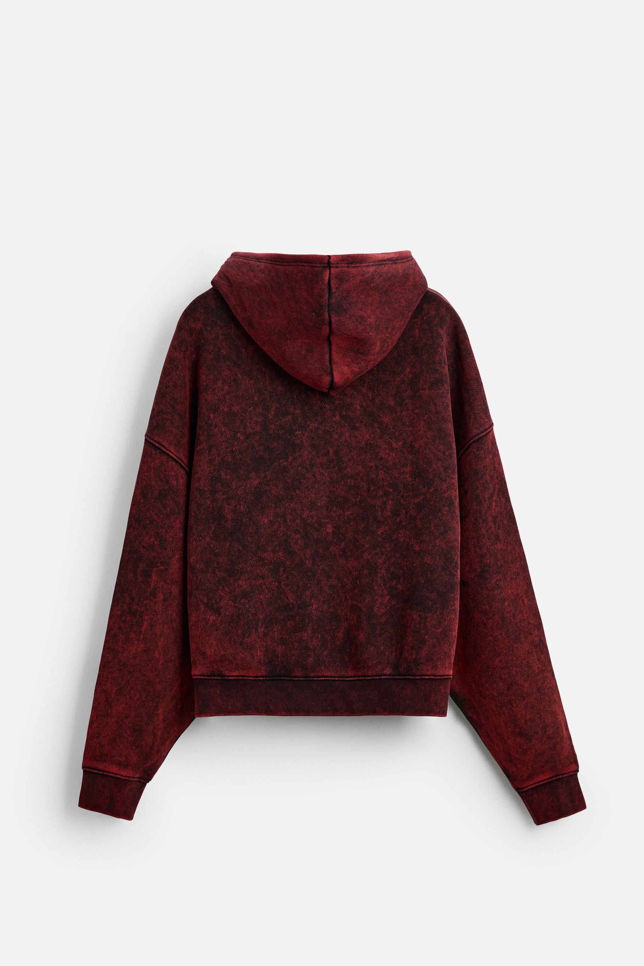 【ZARA】タイダイプリント フーディ レッド | 4393/417/600 04393417600-e2.jpg?ts=