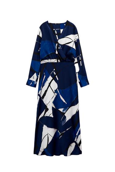 PRINTED MIDI DRESS