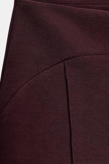 PANTALON INTERLOCK FLARE NERVURE - Vin de Zara - Image 2