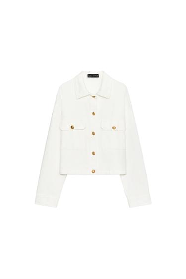 GOLD BUTTON JACKET - White by Zara