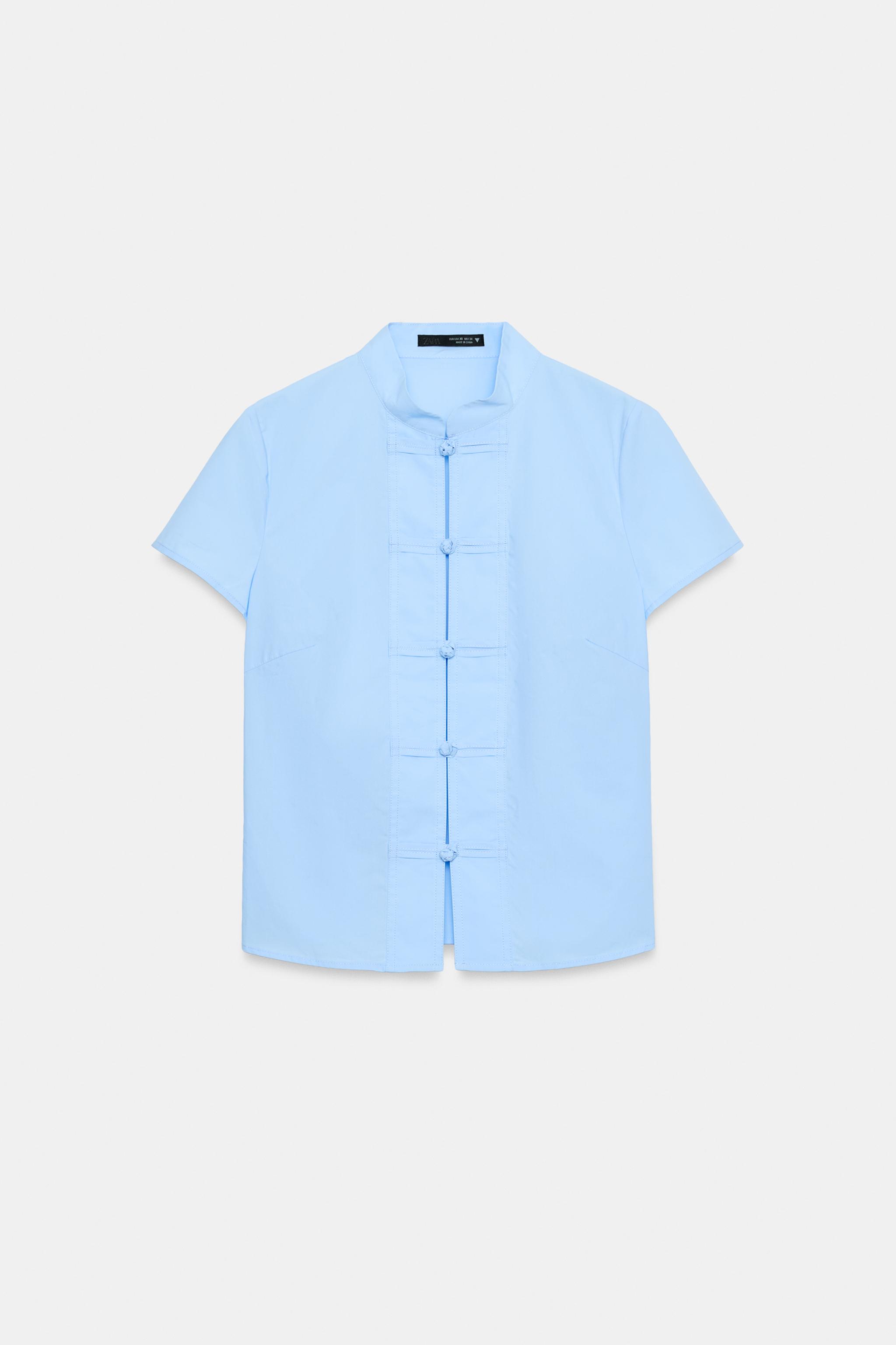 POPLIN SHIRT WITH FIREMAN CLASPS