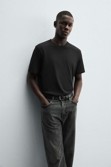 LOT DE 3 T-SHIRTS BASIC MEDIUM WEIGHT - Noir de Zara - Image 8