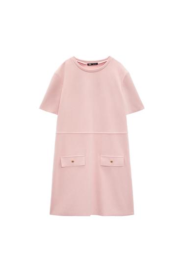 FAUX SUEDE DRESS