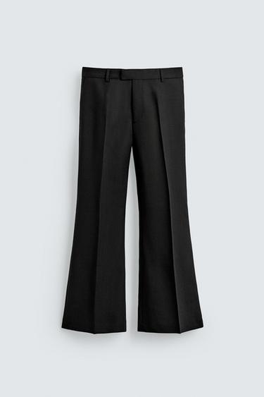 PANTALÓN FLARE FIT TRAJE 100% LANA LIMITED EDITION - Negro de Zara