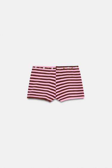 MINI STRIPED SHORTS - Pink by Zara - Image 4