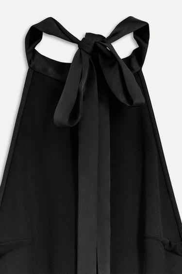 SATIN HALTER DRESS 50TH ANNIVERSARY - Black by Zara - Image 4