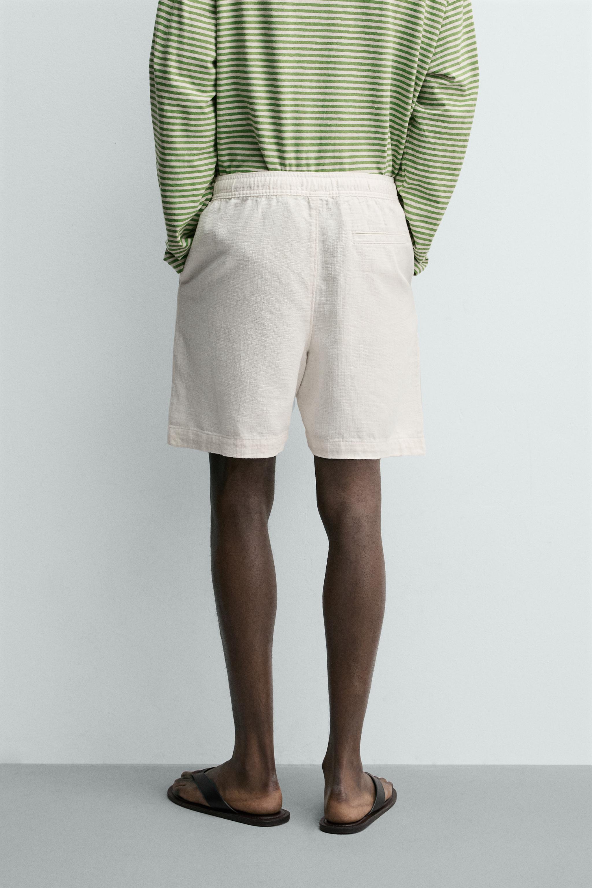 REGULAR FIT TEXTURED SHORTS