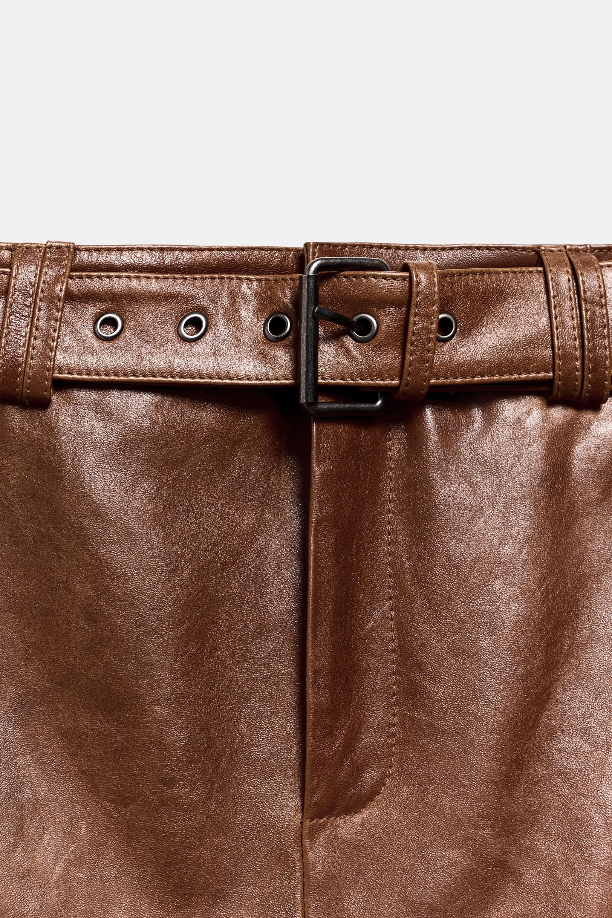 100% LEATHER PENCIL SKIRT ZW COLLECTION LIMITED EDITION