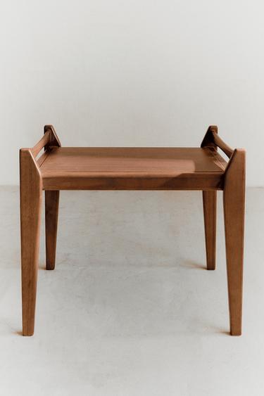 SMALL WOODEN BENCH - Brown by Zara