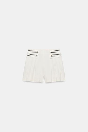 SHORT À PLIS ZW COLLECTION - Blanc cassé de Zara - Image 6