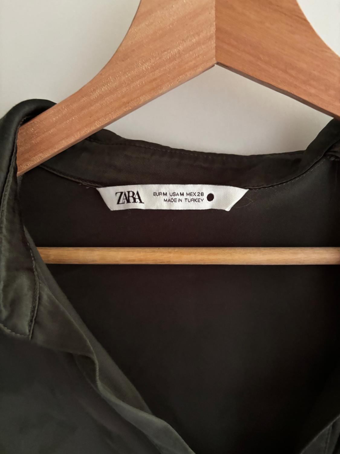SATIN SHIRT WITH PLEATS - Image 2
