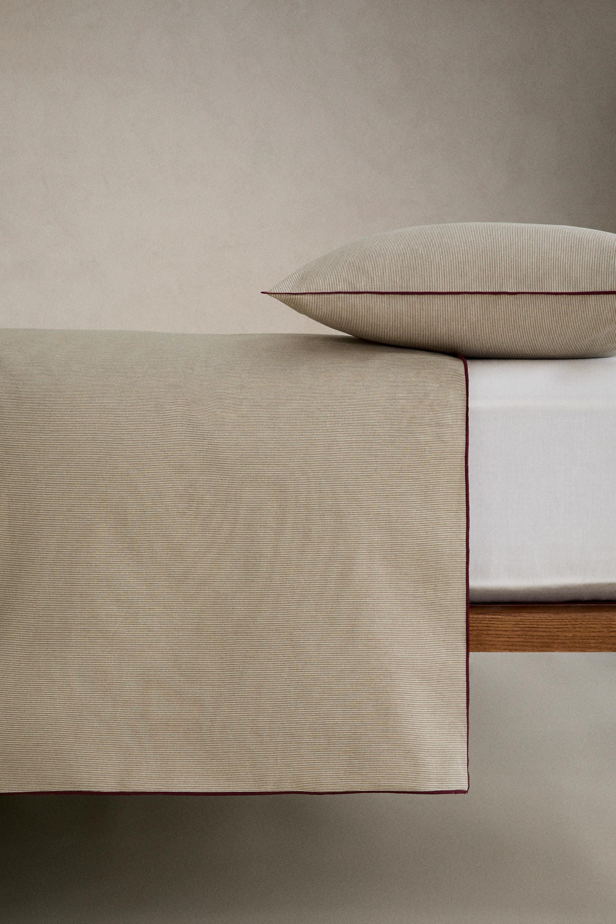 CHRISTMAS STRIPED COTTON DUVET COVER