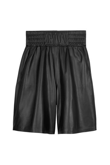 LEATHER BERMUDA SHORTS X STEFANO PILATI