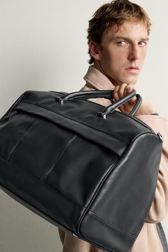 TEXTURED TRAVEL BAG - Black by Zara - Image 0