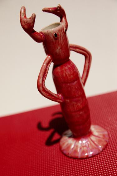 CERAMIC LOBSTER CANDLESTICK - Pink by Zara