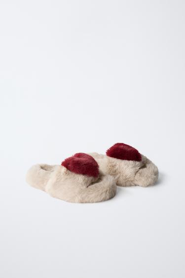 PANTOUFLE COEUR - Blanc écru de Zara - Image 1