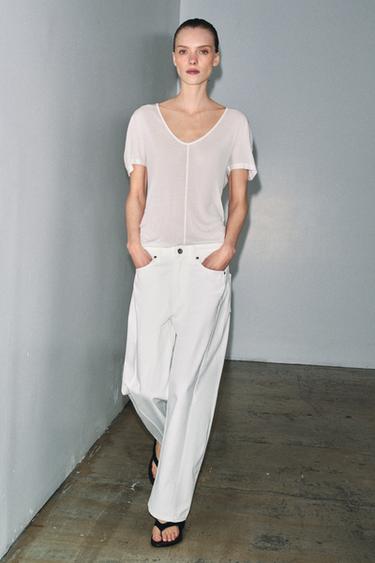 JEAN ZW COLLECTION ANKLE RELAXED TAILLE NORMALE - Blanc de Zara - Image 4