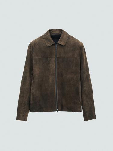 Zara Suede goatskin jacket - Tortoise shell