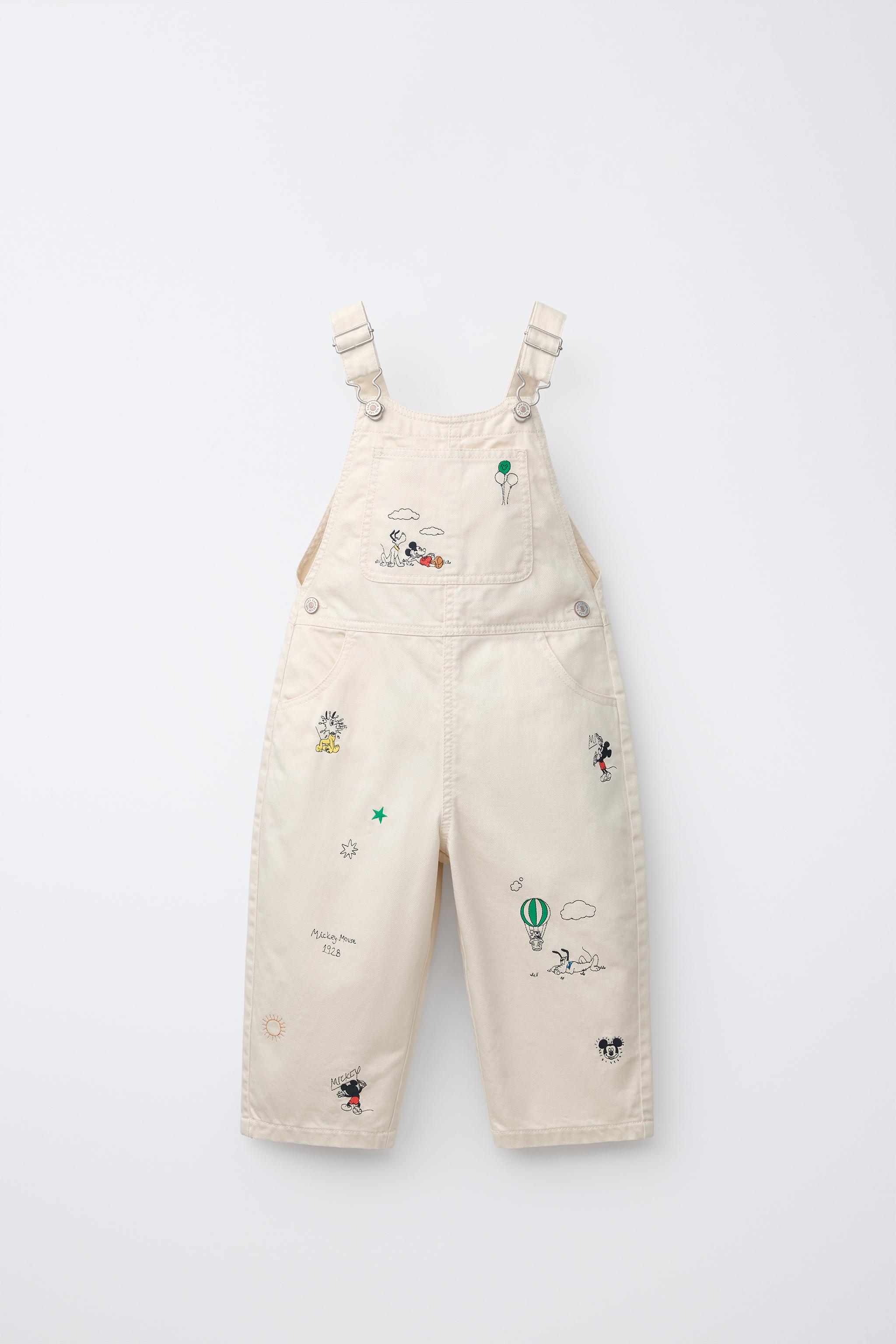 Детские комбинезоны Zara MICKEY MOUSE © DISNEY EMBROIDERED TWILL OVERALLS — фото 2