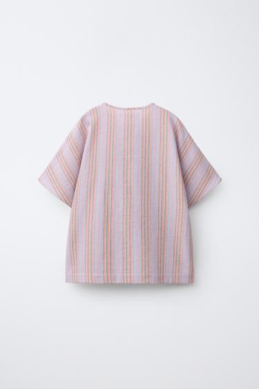 CHEMISE À RAYURES - Rose / Mauve de Zara - Image 1