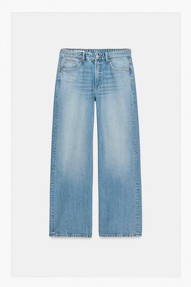 JEANS TRF RECTOS TIRO MEDIO - Azul medio de Zara