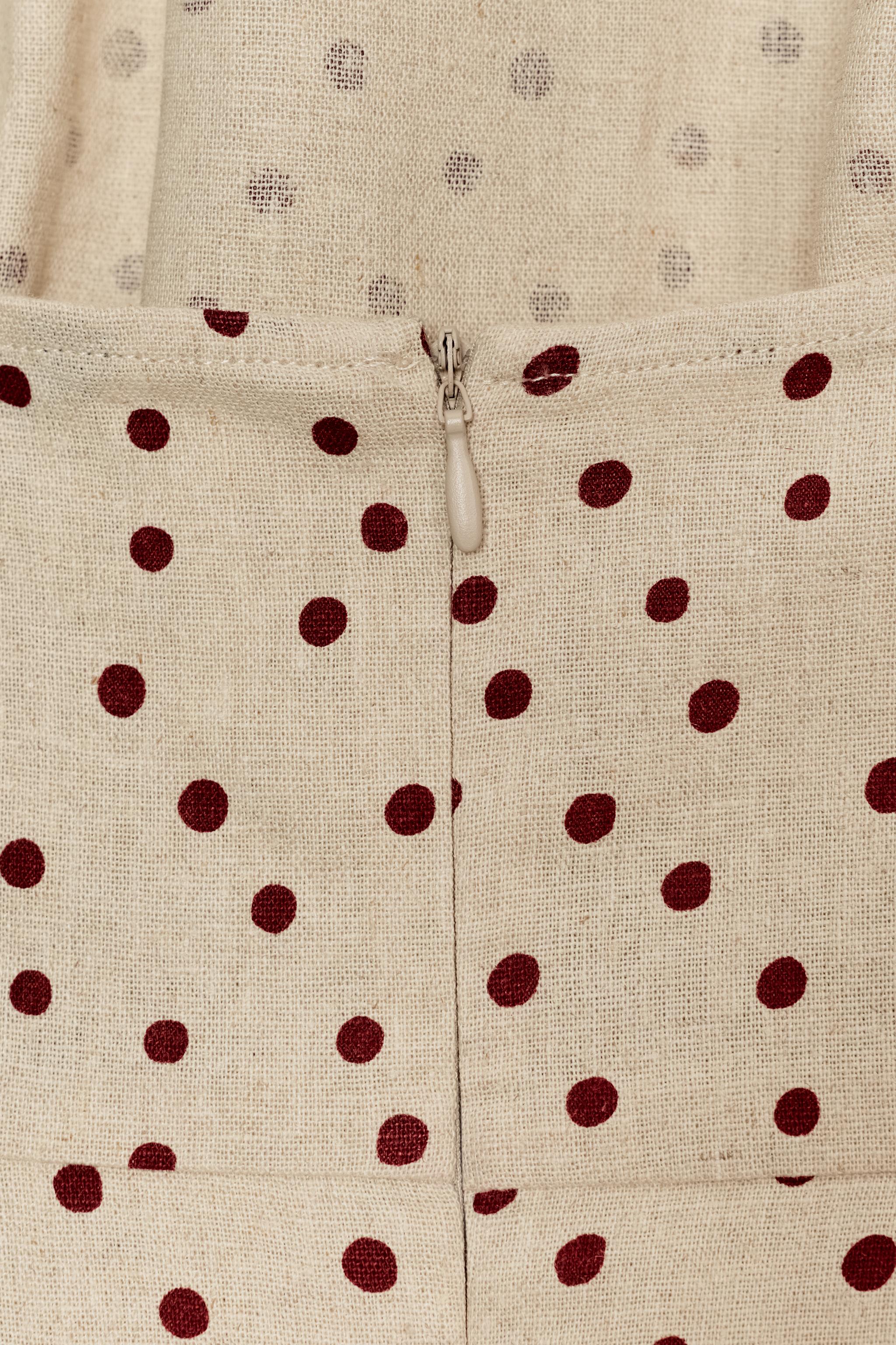 POLKA DOT BALLOON TOP WITH LINEN