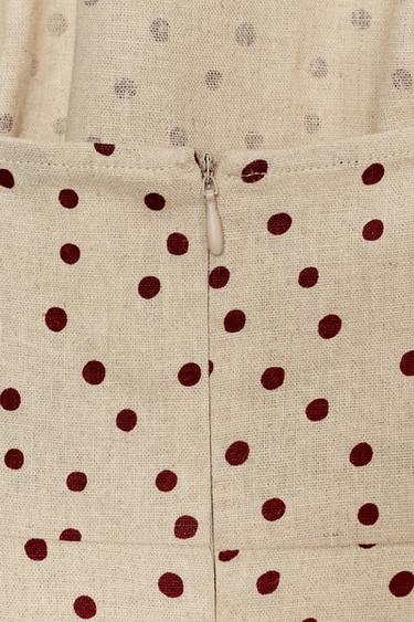 LINEN BLEND POLKA DOT BALLOON TOP - 930 by Zara - Image 9