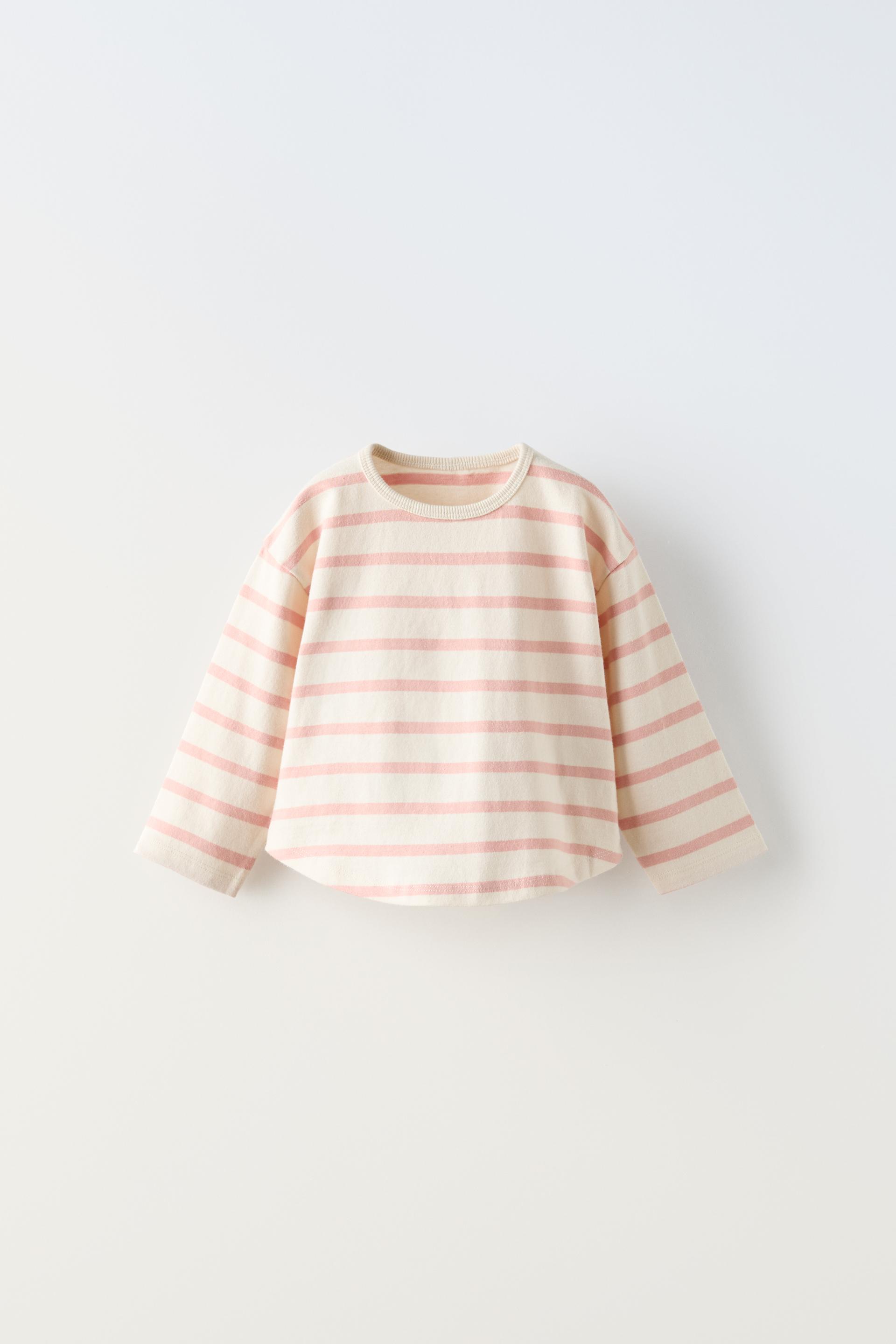 STRIPED T-SHIRT - Pink | ZARA Australia