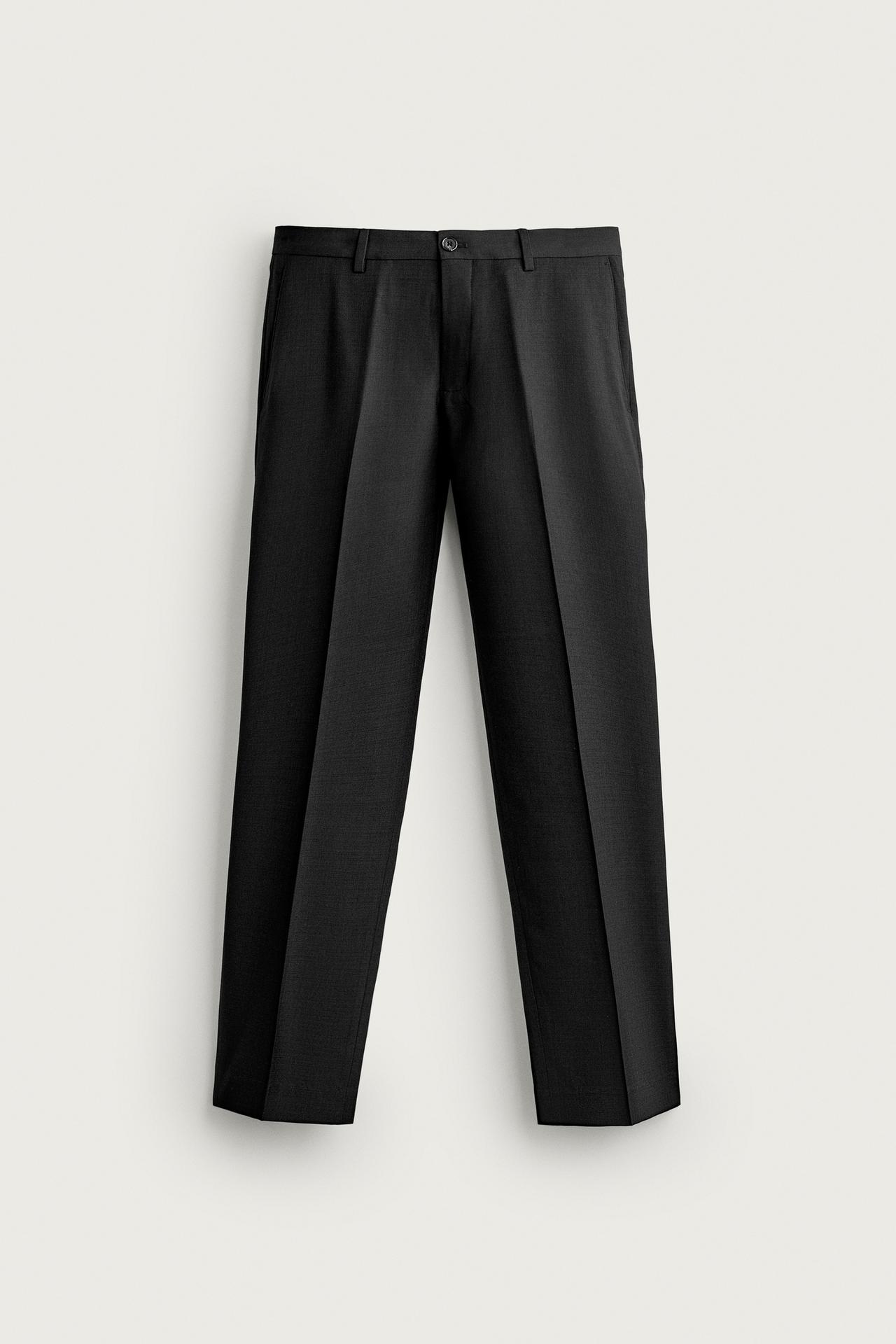 COMFORT REGULAR FIT SUIT PANTS — Anthracite grey