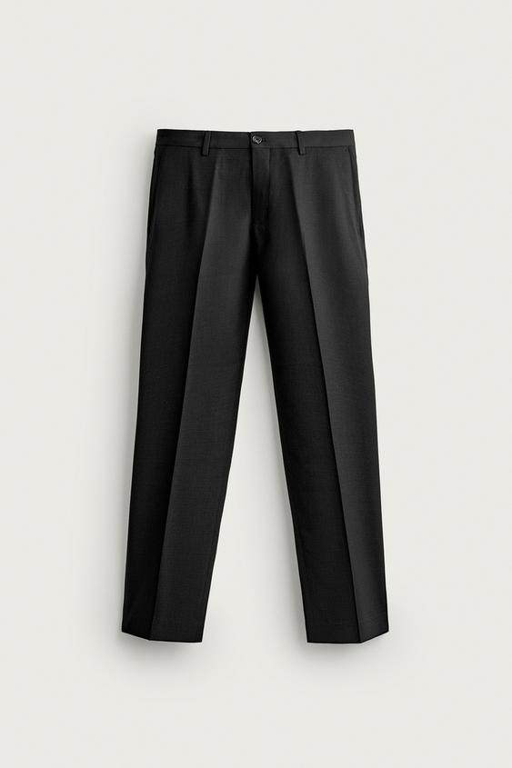 COMFORT SUIT REGULAR FIT TROUSERS - Anthracite grey by Zara - Image 0