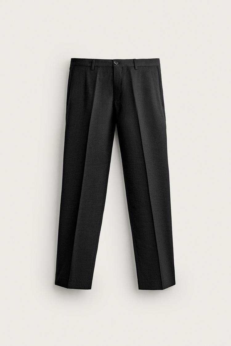 COMFORT REGULAR FIT SUIT PANTS — Anthracite grey