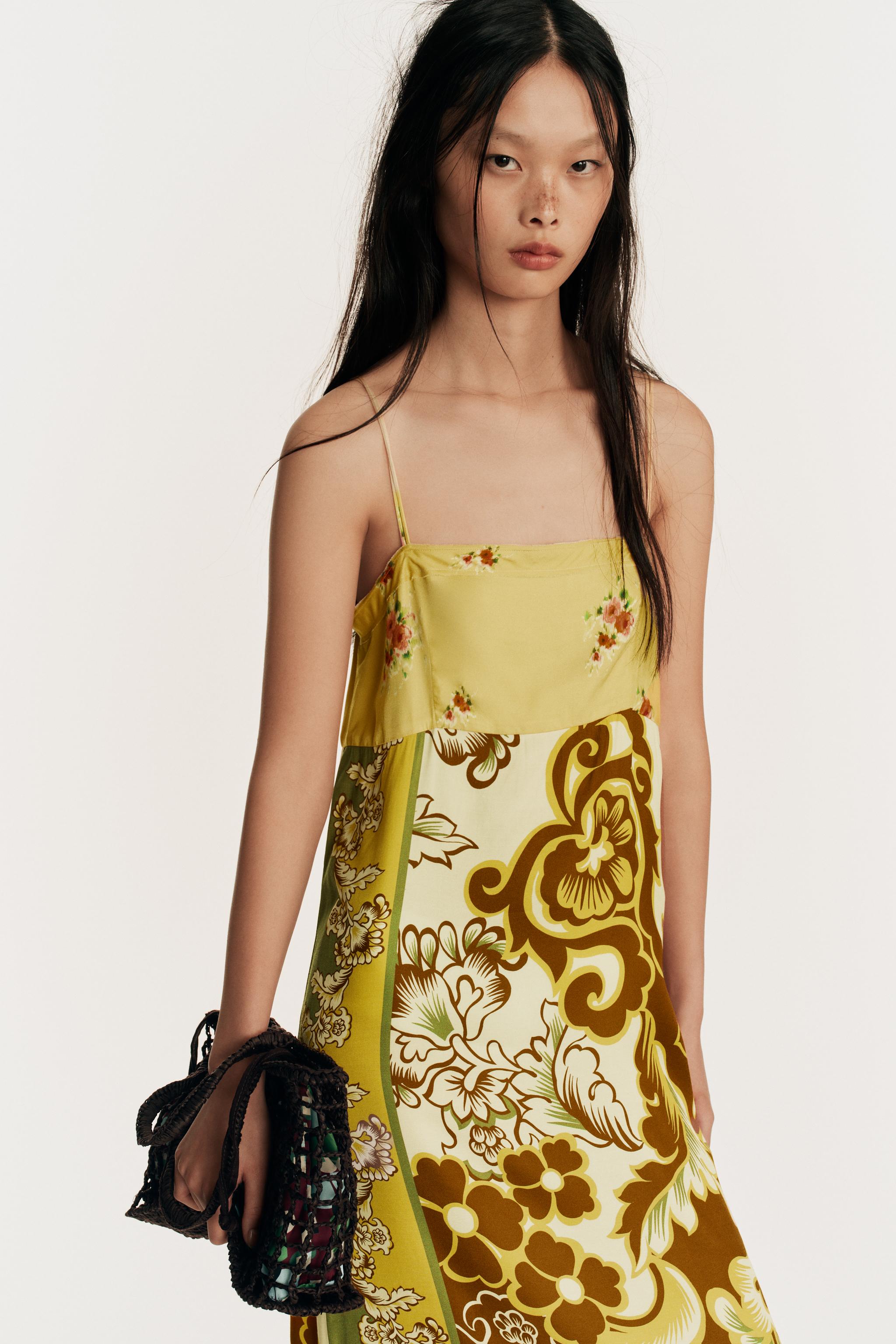 LIMITED EDITION PRINTED CONTRAST MIDI DRESS