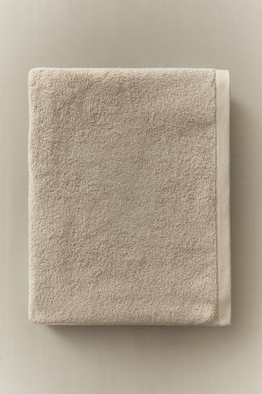 (500 GXM²) SERVIETTE DE BAIN COTON ÉPONGE UNIE - Sable de Zara - Image 6