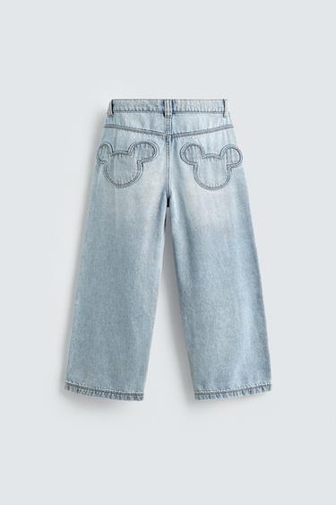 JEAN LOOSE FIT PIÈCE SILHOUETTE MICKEY HARRY LAMBERT FOR ZARA X DISNEY - Bleu clair de Zara - Image 1