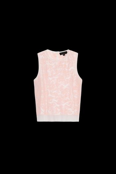 JACQUARD KNIT TOP - Pale pink by Zara - Image 0