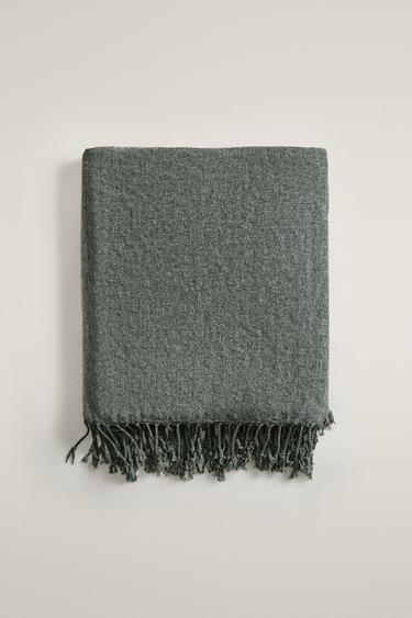 CHENILLE BLANKET - Blue grey by Zara
