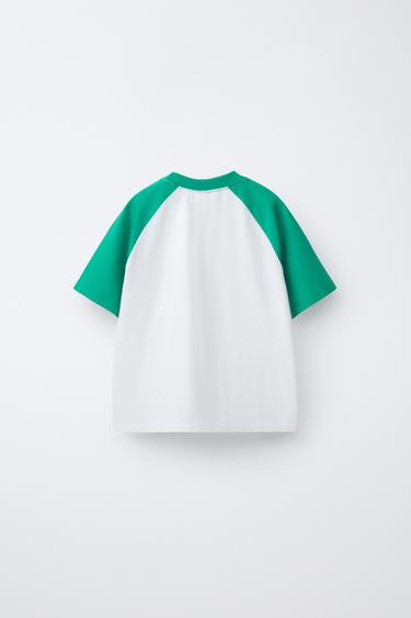 T-SHIRT MANCHES RAGLAN BRODÉ SNOOPY PEANUTS™ - Blanc de Zara - Image 1