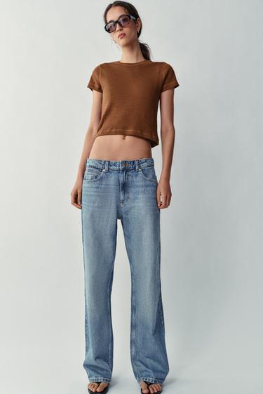 SHORT SLEEVE RUSTIC T-SHIRT - Burnt orange by Zara