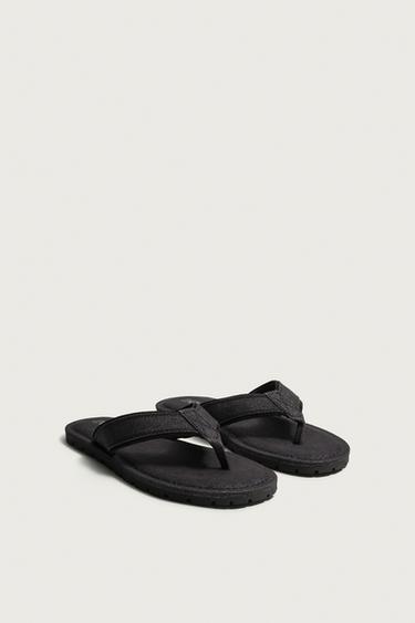 FABRIC STRAPPY SANDALS - Black by Zara