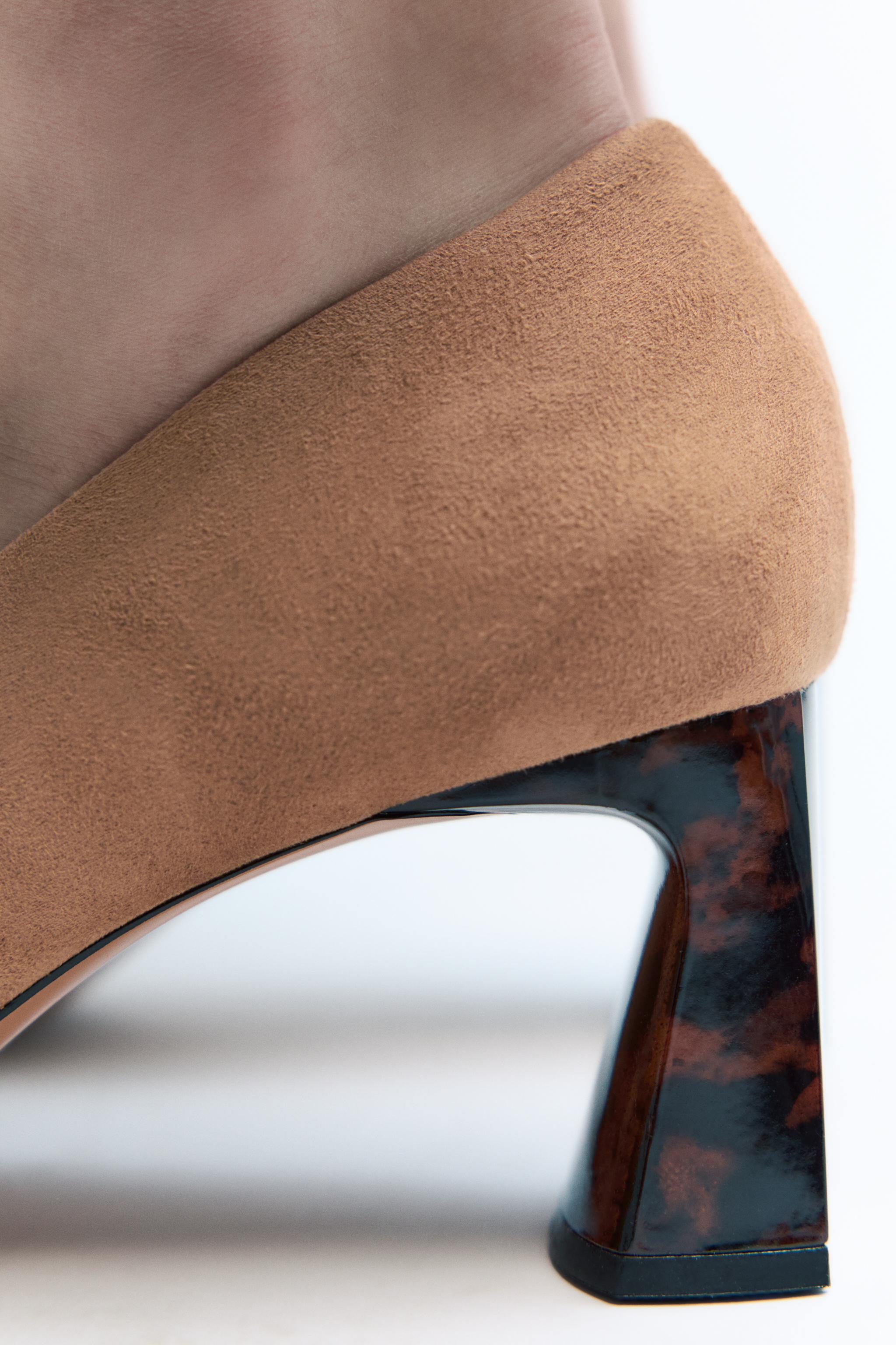 Brown block clearance heels