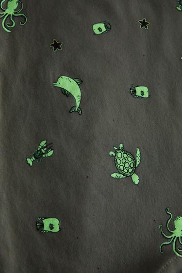 CHILDREN'S SEA PRINT ROMPER - Light lime green by Zara - Image 5