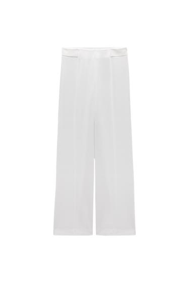 HIGH-WAIST REGULAR TROUSERS