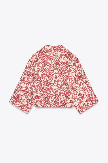 TOP RUSTIQUE IMPRIMÉ - Multicolore de Zara - Image 6