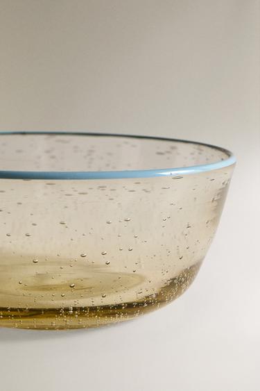 BOL VERRE BULLES BORD - Jaune de Zara - Image 3
