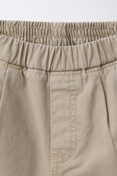 TWILL BALLOON FIT JOGGER TROUSERS - Sand by Zara - Image 2