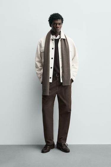 Zara 人造麂皮襯衫式外套 - 磨白色 - 圖片 0