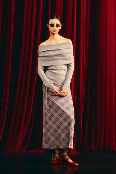 CHECK TULLE SKIRT - Lilac by Zara