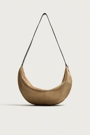 SAC PORTÉ ÉPAULE UNI - Marron sable de Zara